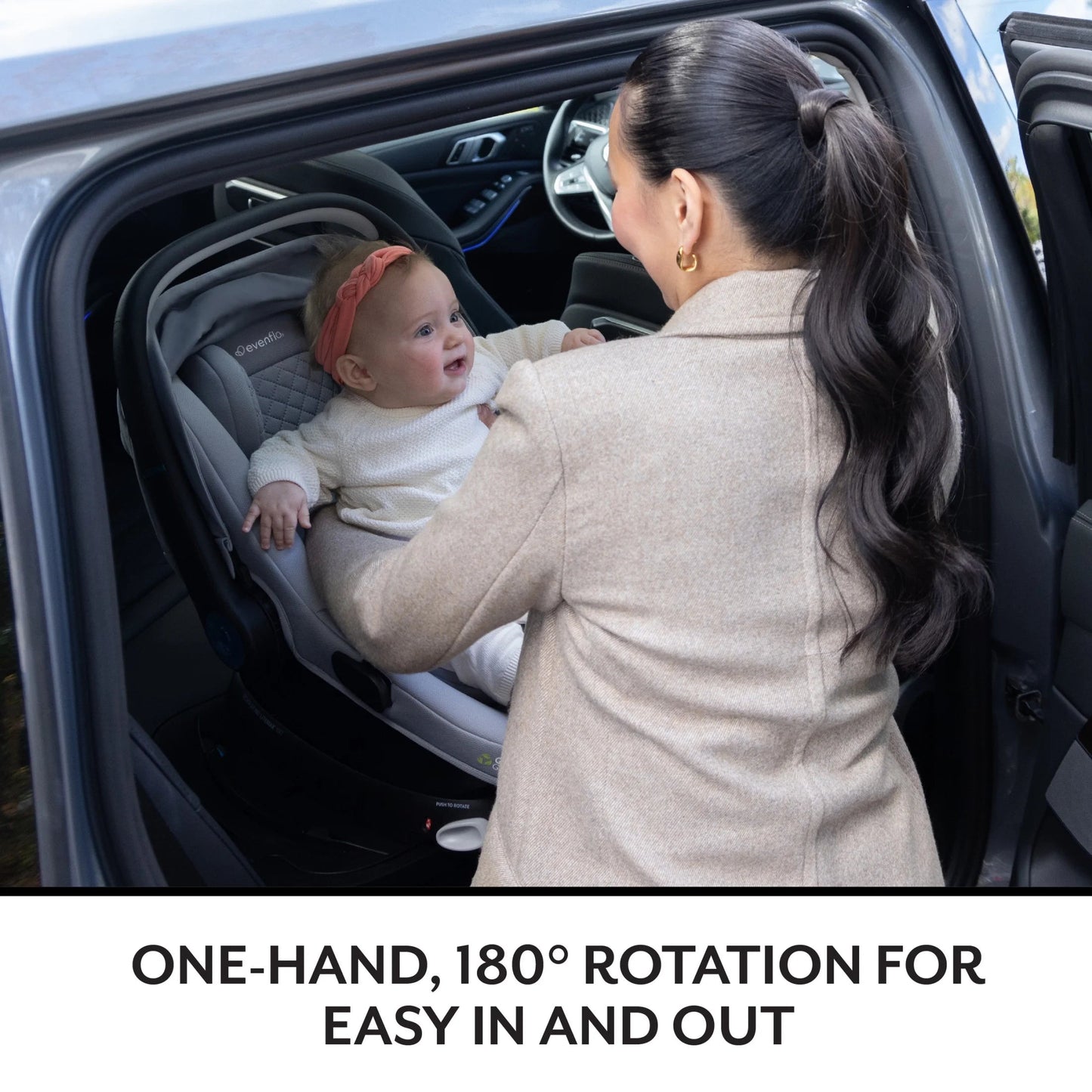 Shyft Intuiti+ Travel System Featuring Revolve180 Litemax NXT Preemie and Infant Car Seat with Sensorysoothe (Dubhan Black)