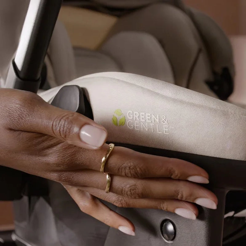 Shyft Dualride Infant Car Seat Stroller Combo with Green & Gentle Fabric (Champagne)