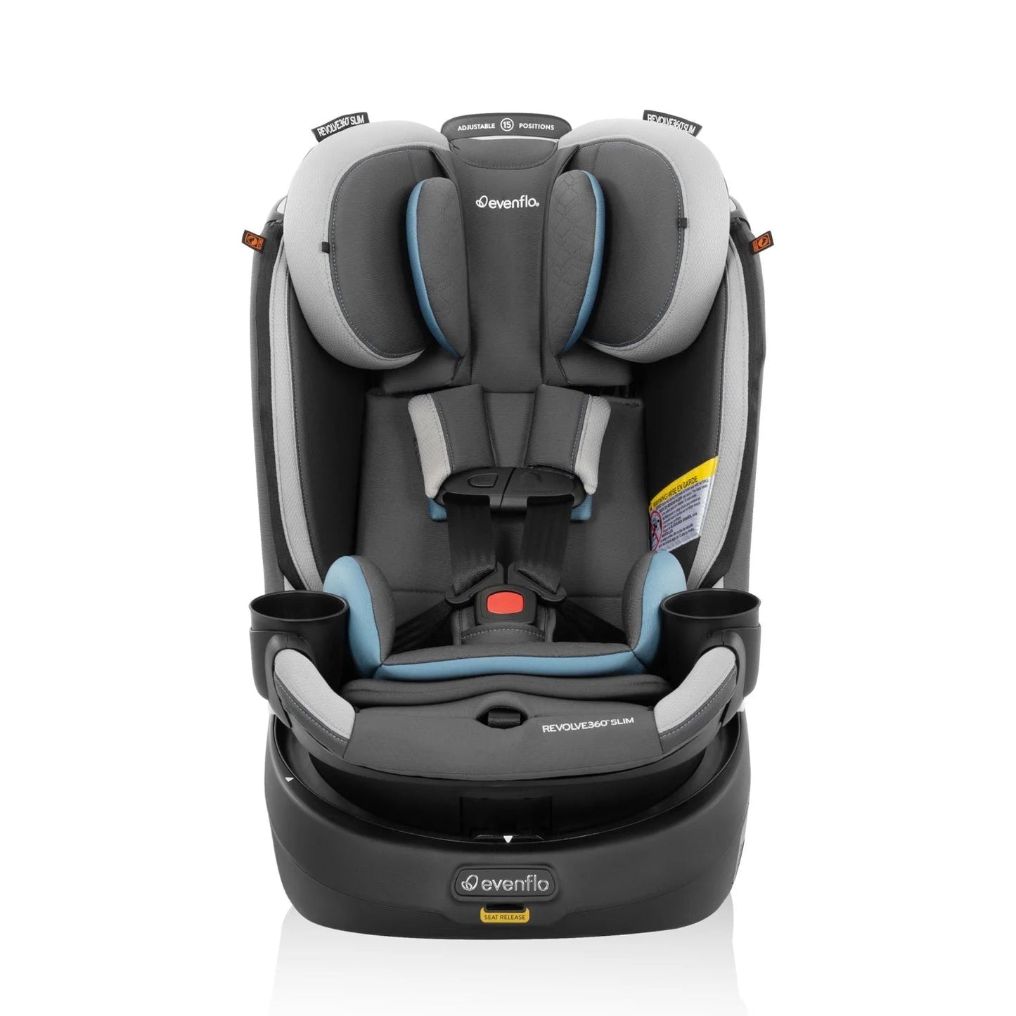 Revolve360 Slim 2-In-1 Rotational Car Seat with Quick Clean Cover (Stow Blue)