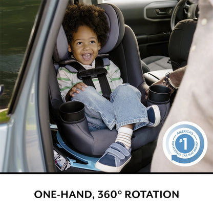 REO by Revolve360 Rotating 2-In-1 Convertible Car Seat, 360 Degrees, Infant to Toddler, Forward and Rear Facing, Compact Design, One-Time Install (Holden)
