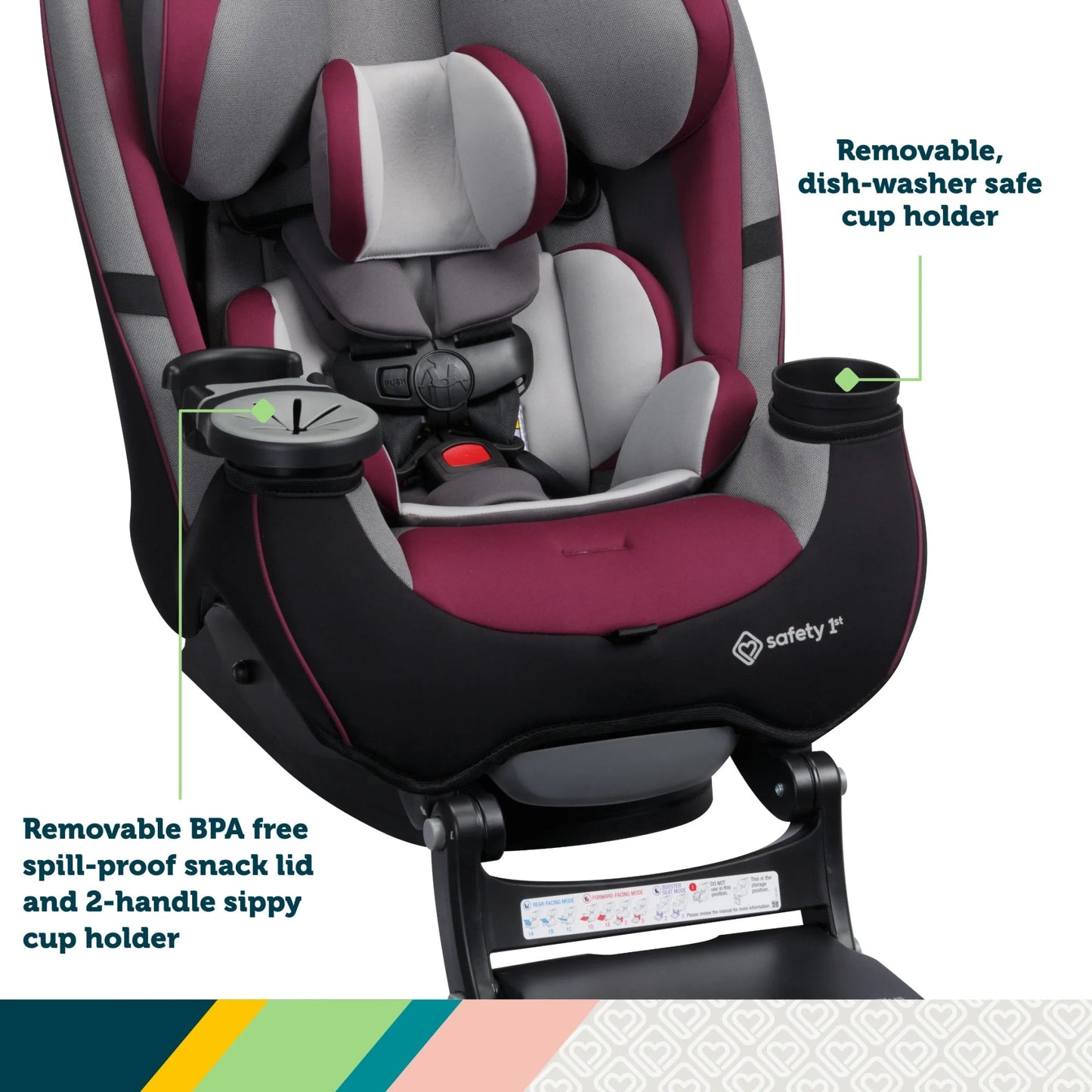 Grow and Go Extend N Ride LX All in One Convertible Infant & Toddler Car Seat, Black Pepper