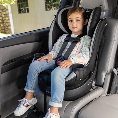 Revolve360 Slim 2-In-1 Rotational Car Seat with Quick Clean Cover (Stow Blue)
