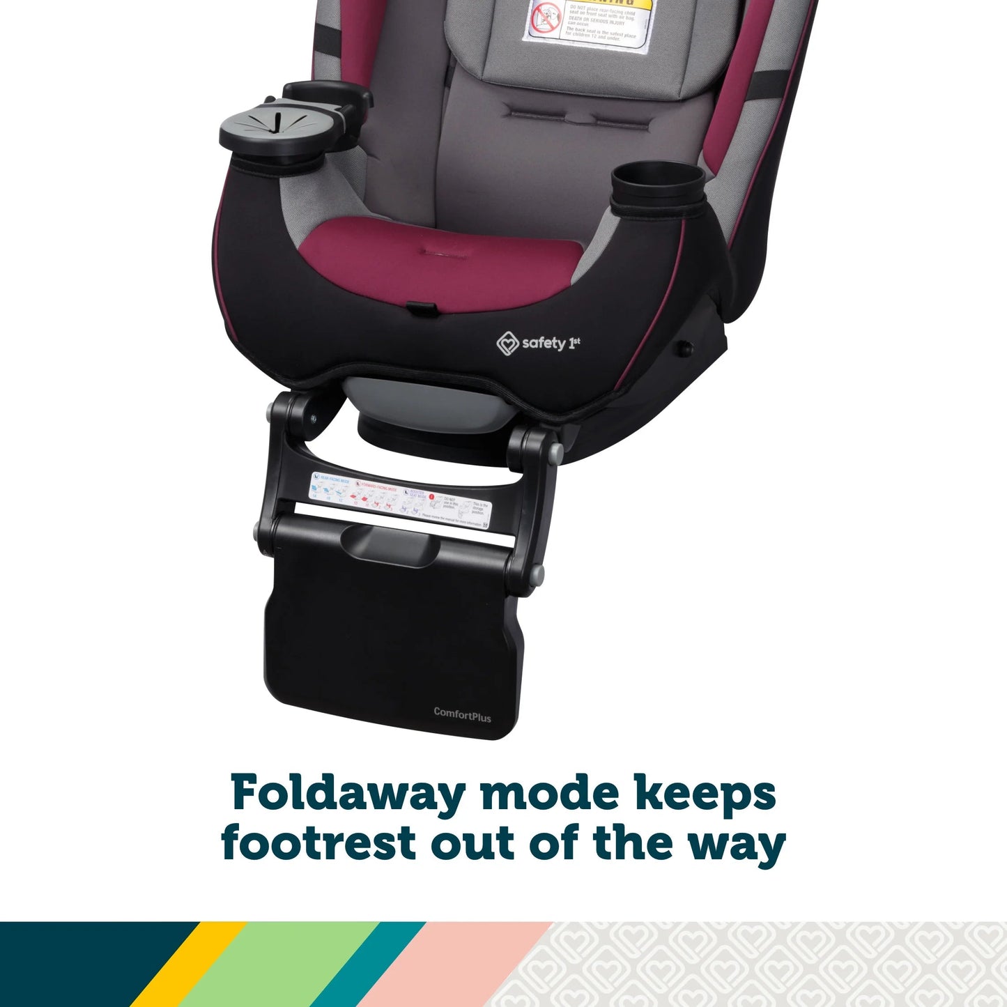 Grow and Go Extend N Ride LX All in One Convertible Infant & Toddler Car Seat, Black Pepper