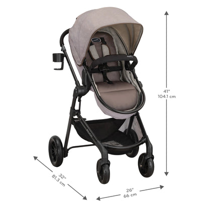 Pivot Modular Travel System with Litemax Preemie and Infant Car Seat (Desert Tan)