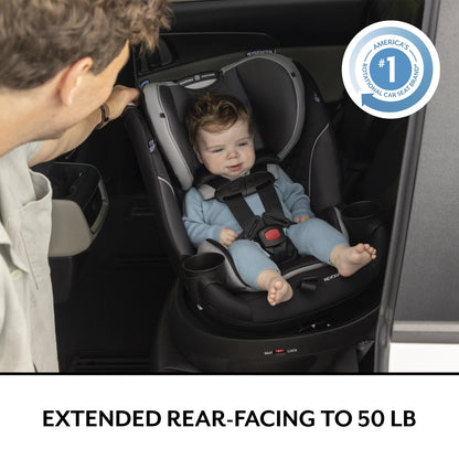 Revolve360 Slim 2-In-1 Rotating Car Seat, Cambridge, Black/Gray