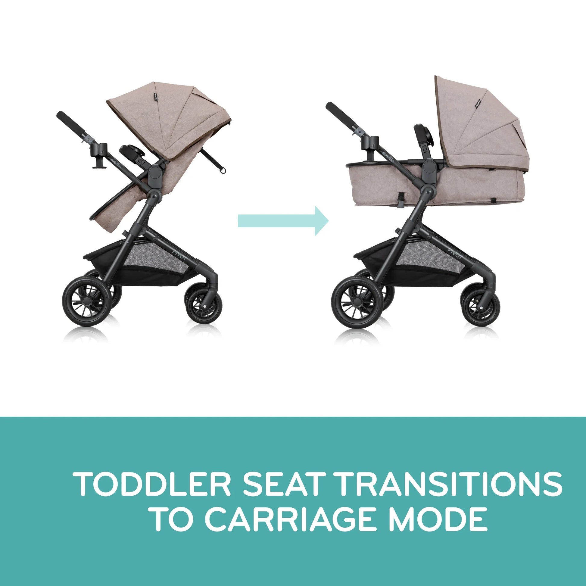 Pivot Modular Travel System with Litemax Preemie and Infant Car Seat (Desert Tan)