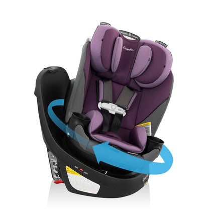 Gold Revolve360 Slim 2-In-1 Rotational Car Seat with Sensorsafe, Flint Gray
