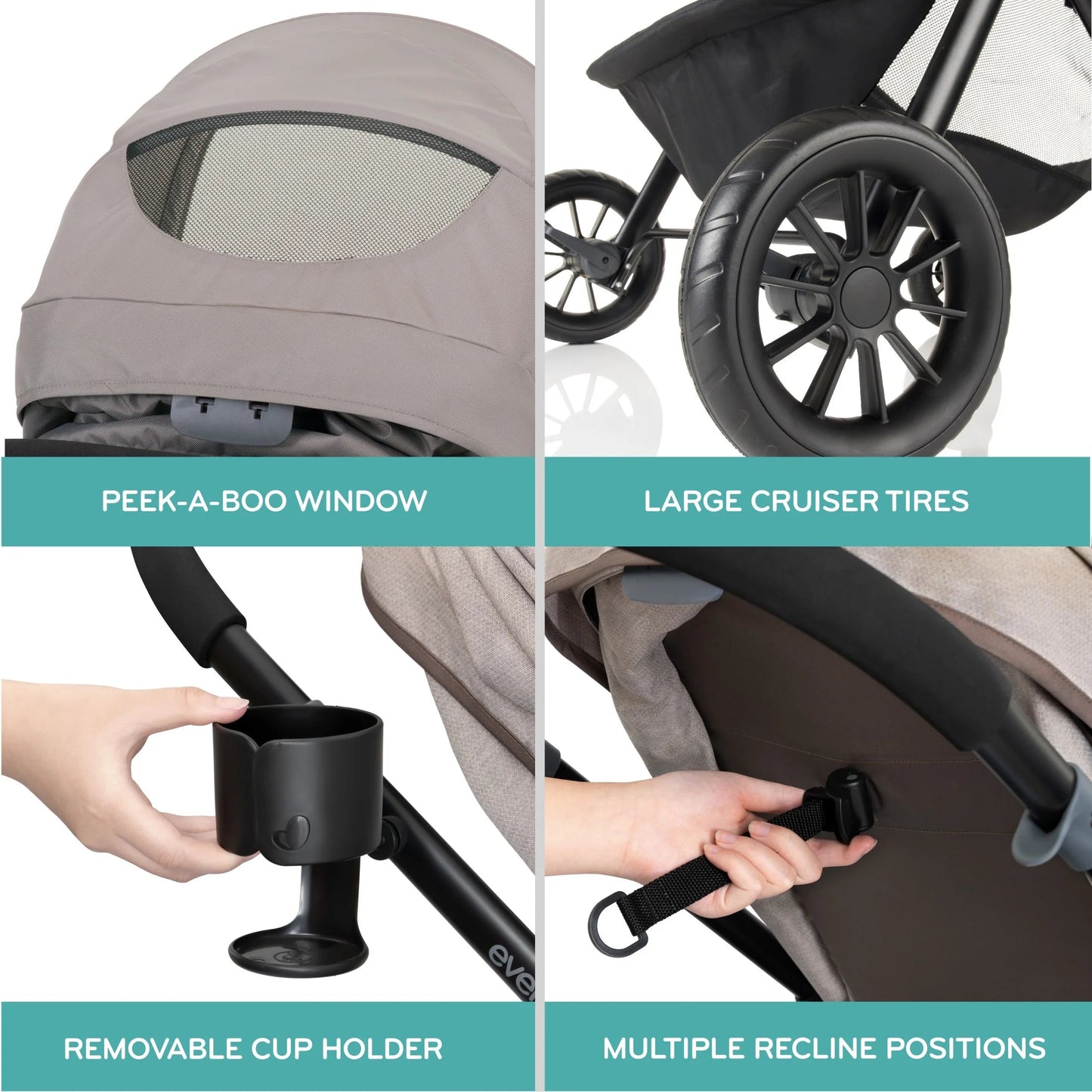 Pivot Modular Travel System with Litemax Preemie and Infant Car Seat (Desert Tan)