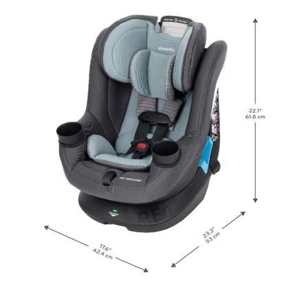 REO by Revolve360 Rotating 2-In-1 Convertible Car Seat, 360 Degrees, Infant to Toddler, Forward and Rear Facing, Compact Design, One-Time Install (Holden)