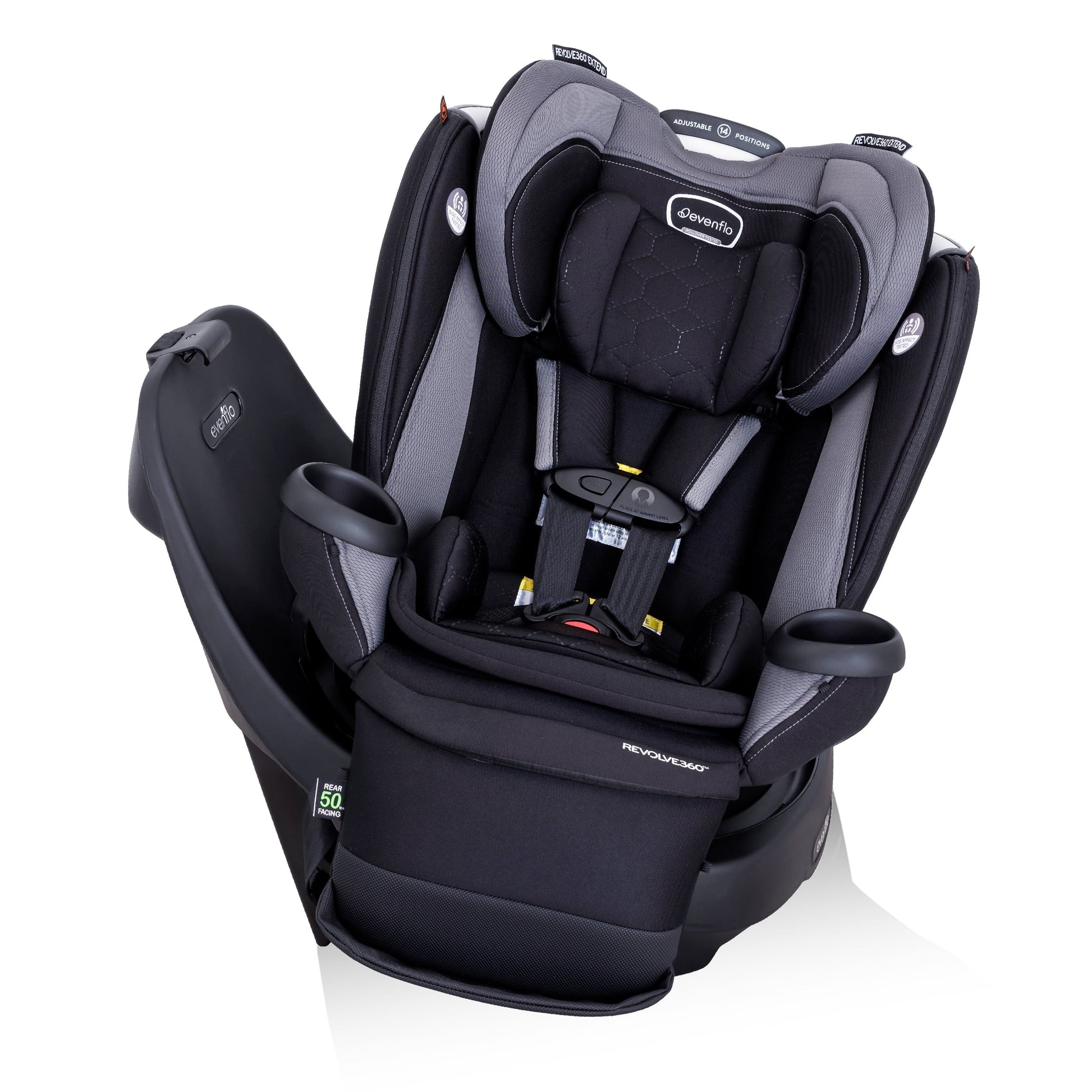 Revolve360 Extend All-In-One Rotational Car Seat with Quick Clean Cover (Revere Gray)