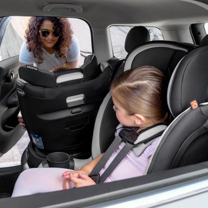 Revolve360 Slim 2-In-1 Rotational Car Seat with Quick Clean Cover (Stow Blue)