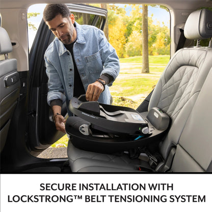 Revolve180 Litemax NXT Rotating Rear-Facing Lightweight Preemie and Infant Car Seat 3-30Lbs. Easy Install with Base (Cinder Gray)